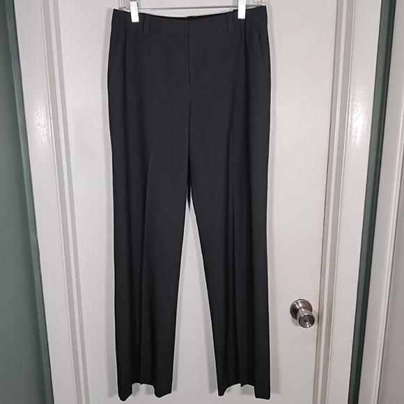 Ann Taylor Loft Pants Women's 4 Black Pin Stripe Trousers Dress Trousers Career - Picture 1 of 9